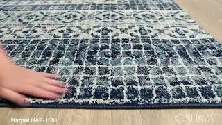 Surya Harput Dark Blue Teal Light Gray Area Rug - 36 x 24 - The Classy Home