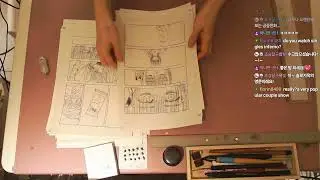 🔥수작업 만화 원고 펜촉 draw comics with dippen