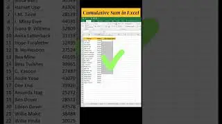 #81 | Cumulative Sum in Excel | Running Total #tips #shorts