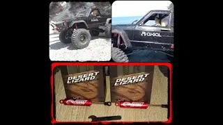 My Axial scx10 2 gets new desert lizard shocks