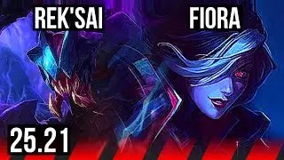 REK'SAI vs FIORA (TOP) | 11 solo kills, 48k DMG, 22/3/10, Legendary, 600+ games | EUW Master | 25.21