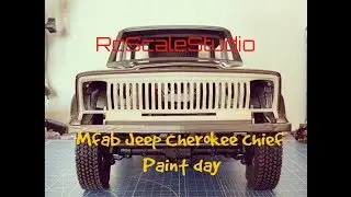 Rc scale studio Mfab Jeep Cherokee Chief paint day