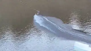 Drone and wakeboard in Lagunen wakeboardpark.