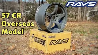 Rays Gramlights 57CR Overseas Model Glossy Gray JDM Wheels Unboxing