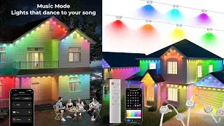 DeckTok Smart Permanent Outdoor RGBWW Lights for Outdoor Decorations and IP67 Waterproof