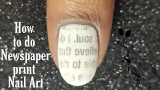 How to newspaper print Nail Art in a minute | New Nail Art Design 2020 #shorts