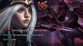 Ashe Mid vs one trick pony ZED gets pretty intense!