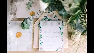 Sea & Sun Calligraphy Custom Wedding Stationery