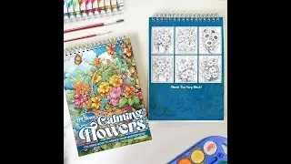 Calming Flowers Spiral Bound Coloring Book for Adult By TPLHOUSE Author