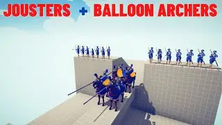 JOUSTERS + BALLOON ARCHERS vs EVERY FACTION UNITS  - Totally Accurate Battle Simulator TABS