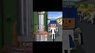POCOYO Y LA CARRERA DE TRICICLOS #shorts #minecraft  #smilingcritters #sprunki #poppyplaytime4