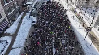 Downtown Cleveland protest targets ICE as local businesses raise funds