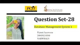Question Set 28 | Database Management System | Java Institute