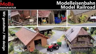 Modelleisenbahn H0 - WIR GESTALTEN a Landwirtschaft Bauernhof mit Landmaschinen Fahrsilo Bau Anlage