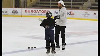 2030 draft-eligible prospect Alex Letang skates with dad Kris