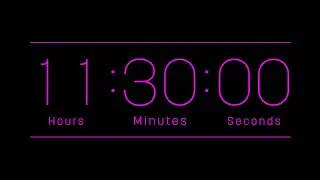 SILENT - 11 Hour and 30 Minute Countdown Timer with Chapters - Badge - Pink