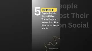 People Who Don't Post Their Photos on Social Media  #darkpsychology #humanbehavior #mindfacts
