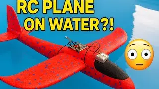 Как управлять пенопластовым самолётом как лодкой 🚤 | Установка и тестирование радиоуправляемой си...