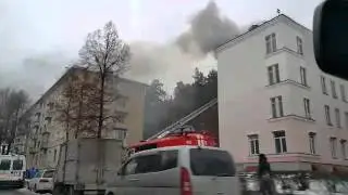 Горит здание ул.Свердлова д.47