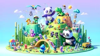 🌟 Pandada & Bluey: Never Give Up! Bamboo Hill Perseverance Adventure 🚒🎋