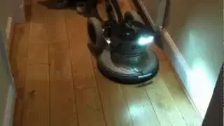 Bona Flexisand Power Drive Sanding an Engineered Oak Wood Floor