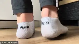 ASMR Sticky socks on the floor