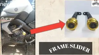R15 OR Mt15 Frame slider Or crash guard.. installation and Unboxing.. Must Watch...