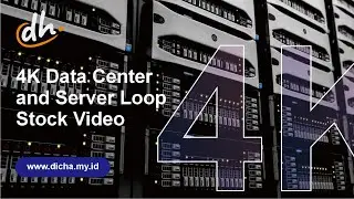 4K Data Center and Server Loop Stock Video