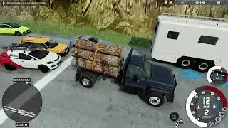 crash hard mountain with ranomized cars