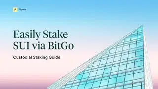 How to Stake SUI with Bitgo Custody right from your BitGo Dashboard