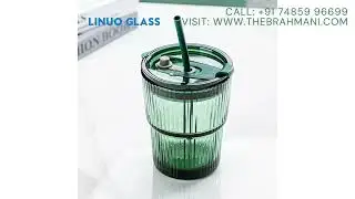 SIPPER MUG LINING GREEN SMALL 380ML - Brahmani Glassware