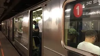 IRT Bway-7th Ave Line: (1) Local and (2) (3) Express Trains @ 50th Street (R62, R62A, R142)