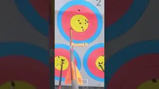 Round 9 Vegas style target shooting! #vegas #archery #fun #practice #bowlife #arrow #bow