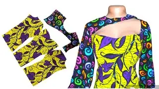 How to draft/cut a BUSTIER with STYLISH NECKLINE/YOKE with basque waistline for beginners