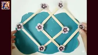 DIY Ice Cream Sticks Wall Hanging | Easy Popsicle Stick Photo Frame Craft | Home Decor Idea