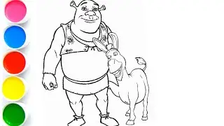 Learn to draw a Sherk & Donkey in step by step #drawing #drawing4kids #easydrawing #howtodraw #art 
