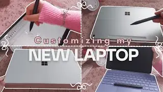 🌸 CUSTOMIZING MICROSOFT SURFACE PRO┃AESTHETIC LAPTOP CUSTOMIZATION 🌸