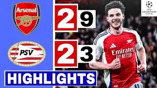 🔴Arsenal vs PSV (2-2) All Goals & Extended Highlights || UEFA Champions League Round of 16!