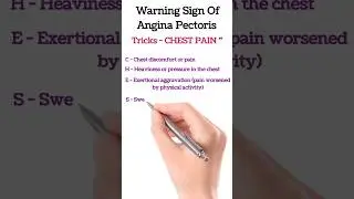 warning sign of angina pectoris | sigh of heart attack | heart failure #medical #shorts