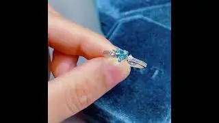 Tree138--Natural Heart Cut Blue Topaz Ring | Blue Gemstone Jewelry | Birthstone Ring | Vintage Ring