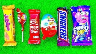 ASMR Most Popular Candys / some lots of colorful rainbow lollipop candy / unpacking chocolate eat