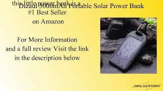 Dizaul 5000mAh Portable Solar Power Bank
