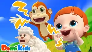 Baa Baa Moo Moo Animal Sounds Song!🐑🐮| Animals Songs & Nursery Rhymes | Domi Kids Animal Party