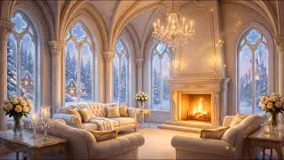 🎹🔥 Soothing Winter Piano Gentle Snowfall & Fireplace Sounds in Your Own Cozy Room