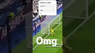 Courtois Saka penalty saving #realmadrid  #arsenal