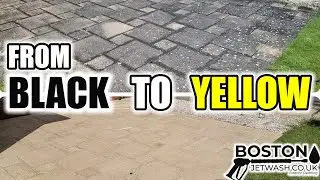 Another black to yellow patio transformation | Pressure Washing | ASMR