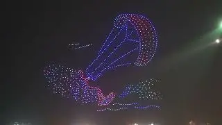 Drone show @jbr عرض الدرون الضوئي #درون #دبي  #dubai #drone #jbr
