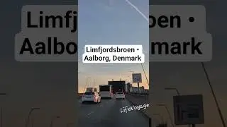 Limfjordsbroen Bridge Opening at Sunset  | Aalborg Denmark #Shorts