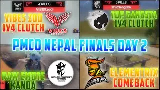 Elementrix COMEBACK 🔥| RAW EMOTE KANDA 😂| VIBES ZOD & TDP GANGSTA 1V4 CLUTCH 😱| PMCO NEPAL FINALS |