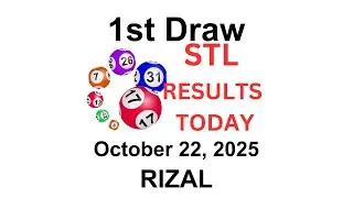 STL RIZAL Results Today - 1st Draw  October 22, 2025
